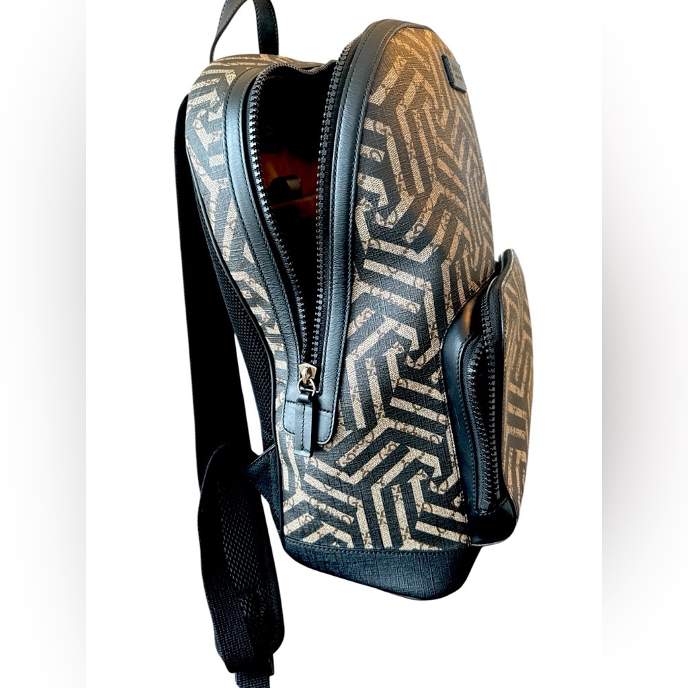 Stylish Black and Brown Gucci Backpack